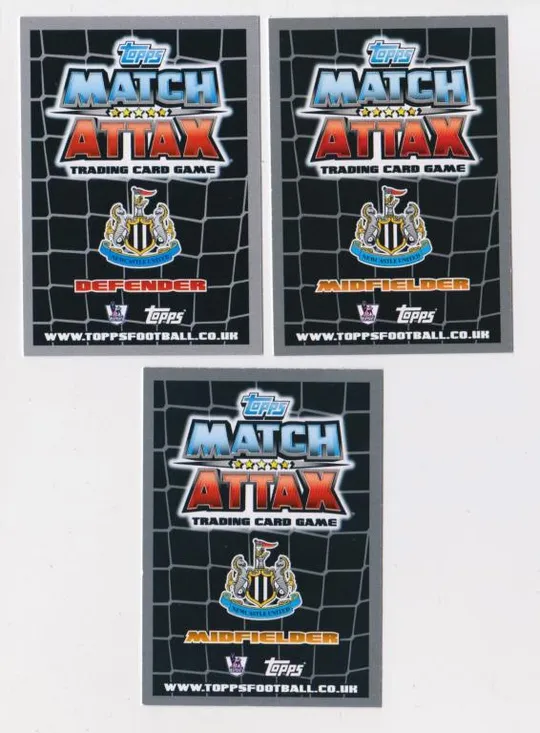 Купити Футбольные карточки MATCH ATTAX 2011-2012 Premier League = Футбольный клуб Newcastle United = 3 шт #