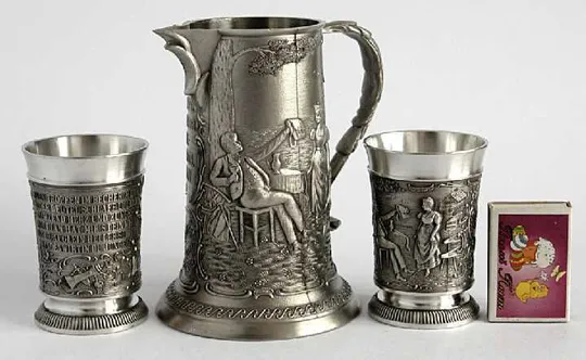 Олов'яний глечик і 2 келихи Lindenwirtin Німеччина Ціна