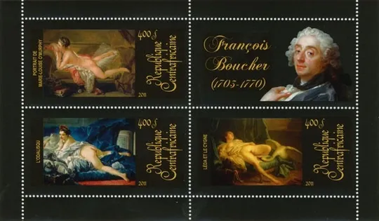 ЦАР-Живопись-Франсуа Буше-2011.Чистый красивый М/Лист.MNH. Ціна