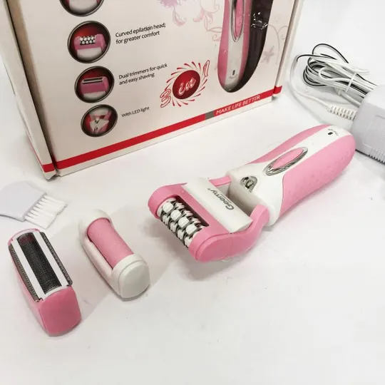 Эпилятор депилятор женский электрический беспроводной + триммер + пемза 3 в 1 Gemei GM-3052 Недорого