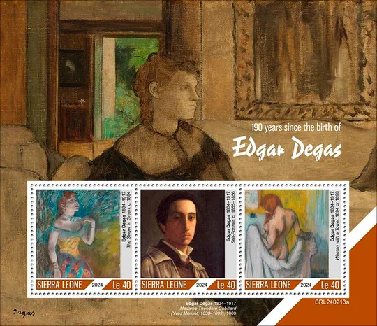 Сьерра Леоне-Живопись-Эдгар Дега -2024.Чистый полный красивый комплект-MNH. Ціна