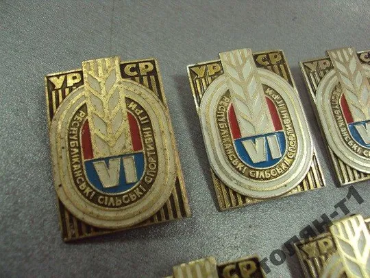 Купити знак 6 республиканские сельские спортивные игры урср лот 6 шт №11337