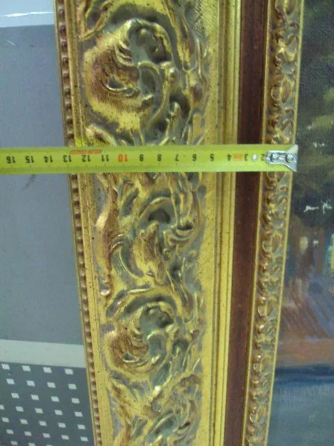 Картина Горный пейзаж горы река Якубек 1961 г. холст, масло в ажурной раме размер 118,6х158 см №186 Де купити