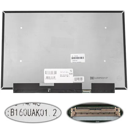 фото, Матриця 16.0" B160UAK01.2 touch (1920 * 1200, 40pin (eDP, IPS), LED, SLIM (без додаткової панелі), матова, роз'єм справа внизу)