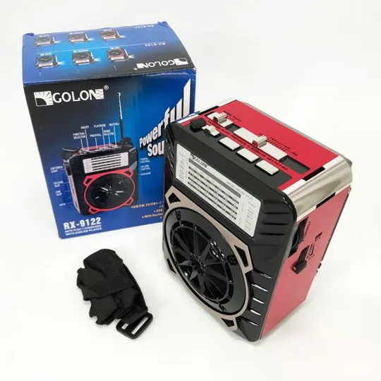 Радиоприемник GOLON RX-9122 портативная колонка всеволновое переносное радио FM фонарь LED. Цвет: к Інтернет-аукціон