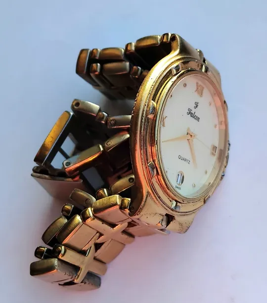 ☝️Часы 'Falcon' в позолоте на корпусе 'Swiss' рабочие! в Україні