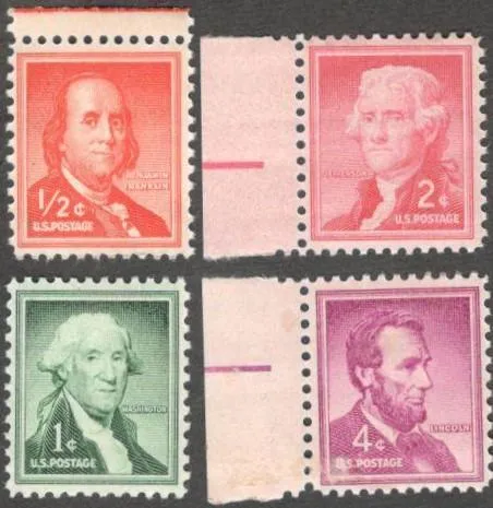 США (USA) 1954 г. ВЫДАЮЩИЕСЯ ПРЕЗИДЕНТЫ АМЕРИКИ. МАРКИ С КЛЕЕМ, СОСТОЯНИЕ ИДЕАЛЬНОЕ. НЕГАШЕНЫЕ. Ціна