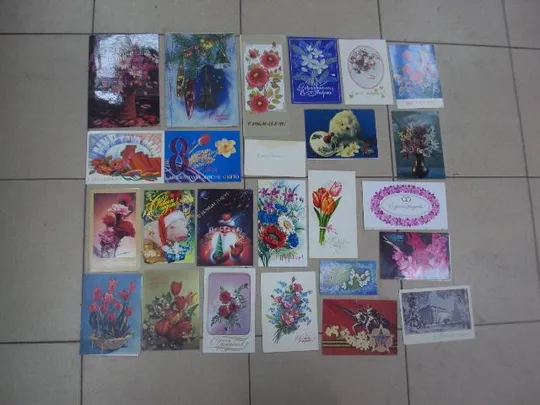 открытка подписная 1 мая, 8 марта, октябрь 1917, с днем рождения лот 25 шт №5416 Ціна