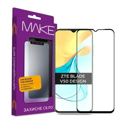 фото, Стекло защитное MAKE ZTE Blade V50 Design (MGF-ZBV50D)