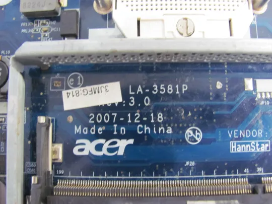 номер0103-1  материнська плата  ICW50 LA-3581P  для  Acer Aspire 5220, 5520, 7520, 7220   оригінал в Україні