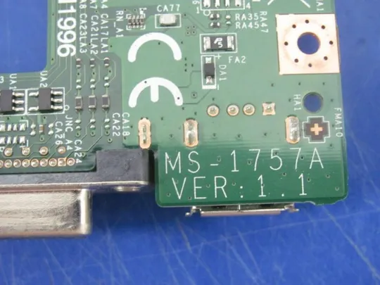 №298-9 плата USB LAN VGA MS-1757A для MSI MS-1757 GE70 оригінал З аукціону