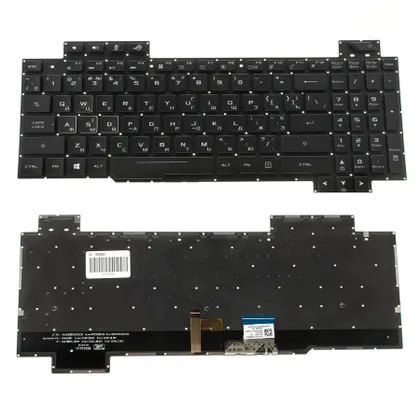 фото, Клавіатура для ноутбука ASUS (GL703GS, GL703GM) rus, black, без фрейма, підсвічування клавіш(оригінал)