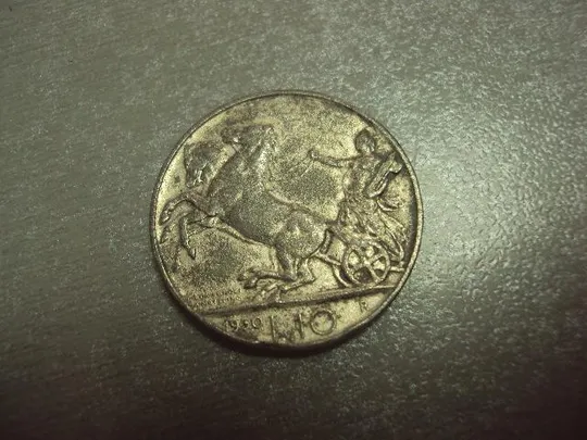 монета 10 лир 1930 италия копия №7783 З аукціону