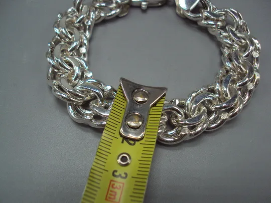 Купити Браслет плетение бисмарк серебро 925 проба Украина вес 80,6 г длина 21,5 см, ширина 1,5 см №15567