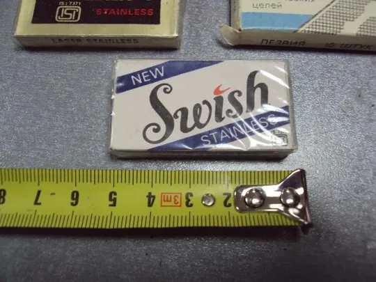 лезвия для бритья для безопасной бритвы laser, swish, ленингад лот 3 упаковки №2524 Продаж