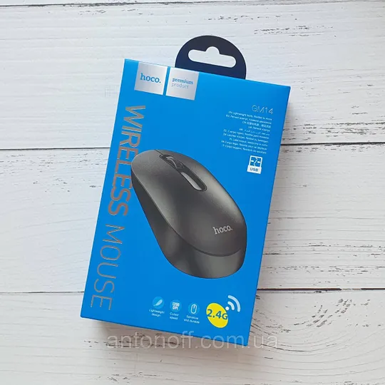 Бездротова мишка Hoco GM14 Wireless Mouse 2.4G Чорний Ціна