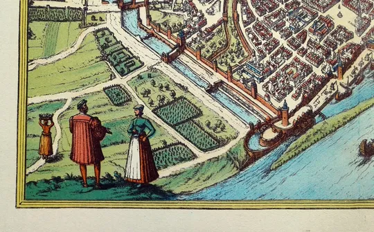 План карта Франкфурта-на-Майні 1570 р. копія 1938 р. Лейпциг Fv8.9 З аукціону