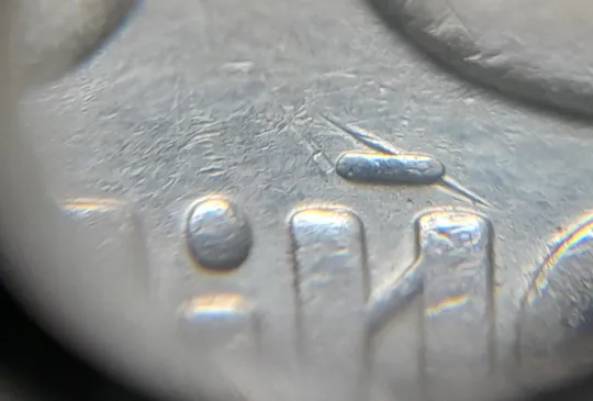 (5781) 50 копійок 1992 1БАм царапина штемпеля через риску над "Й" на реверсі (50 копеек 1992 1БАм брак) Продаж