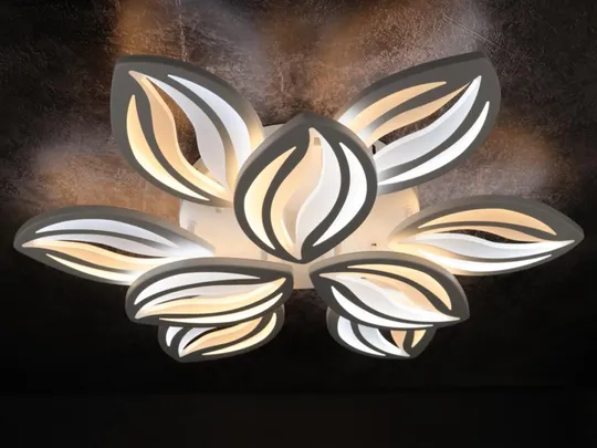 Люстра потолочная LED с пультом A2325/6+3-wh Белый 10х70х70 см. Ціна