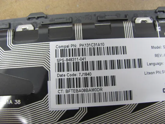 номер0848-4 клавіатура Keyboard робоча з підсвіткою 848311-041 PK131C31A10 для  HP Zbook 15 G4 G3 17 G3 оригінал Інтернет-аукціон