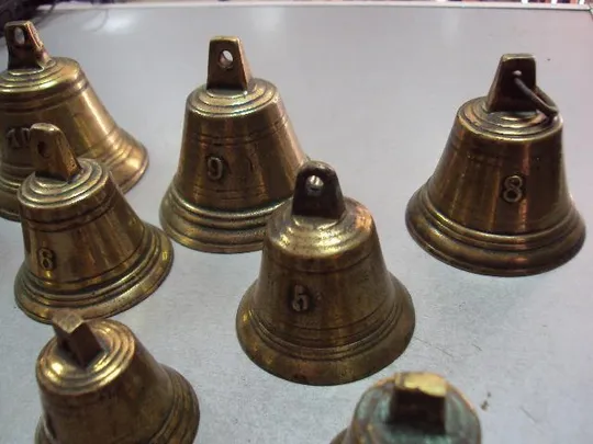 Колокола бронза колокольчики с 0-1 и 3-11 колокол лот 11 шт №11650 Характеристики