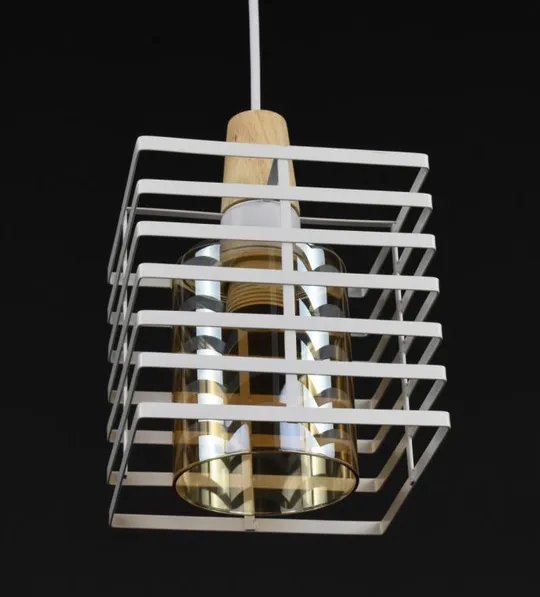 Купити Люстра подвесная LOFT на 1 лампочку 27788 Белый 30-100х16х16 см.