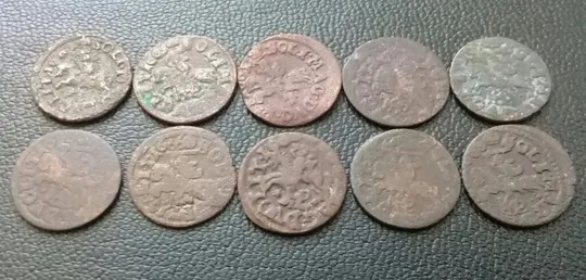 (490) Соліди різні, герб Литви - 10 монет одним лотом (боратинка, солид, солід) Ціна