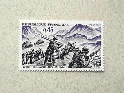 фото, Поштова марка Франція " Війна Армія " 1969 рік **
