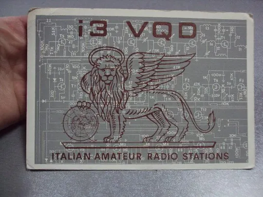 Купити карточка радиообмена QSL италия 1983 №2357