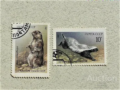 фото, Серія поштових марок СССР " Фауна " 1987 рік