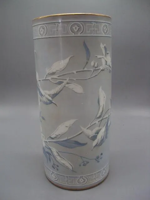 Ваза императорский фарфор узор птички и цветы высота 30 см, диаметр 13,6 см №13702 Інтернет-аукціон