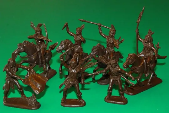 індіанське поселення табір СІУ №1209  индейцы ATLANTIC 60мм ПОВНИЙ НАБІР 5 !! Ціна