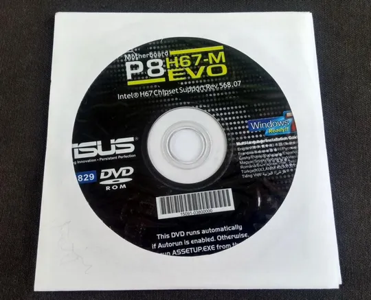 DVD, CD диск с драйверами для материнских плат ASUS P5B, P5KPL, P7H55, P8H61, P8H67, P8B75 Продаж