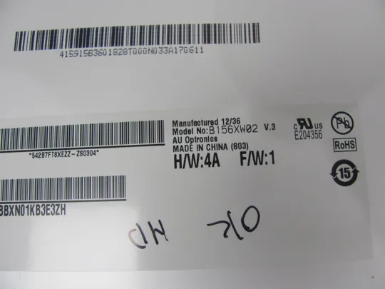 МР6-10 матриця B156XW02 V.3 B156XW02 V.2 15.6&quot; WXGA/HD Ready  LVDS 40 pin TN a-Si TFT-LCD , LCM Де купити