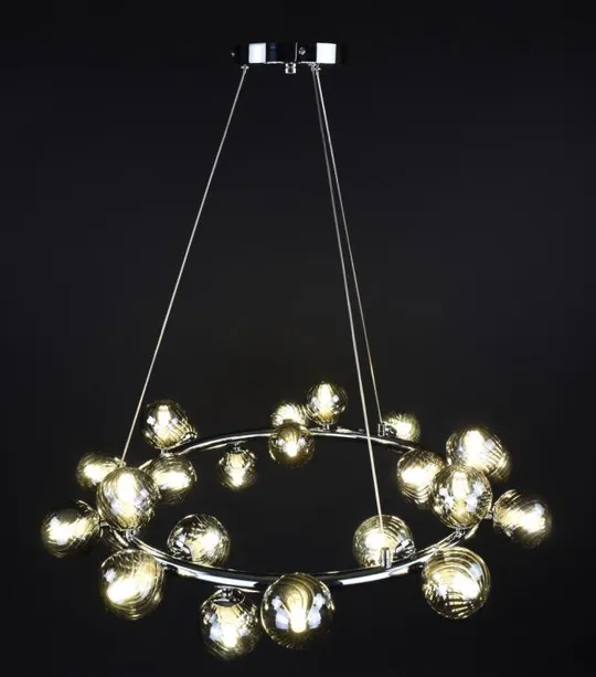Купити Люстра подвесная на 25 лампочек 27785 Хром 40-170х72х72 см.