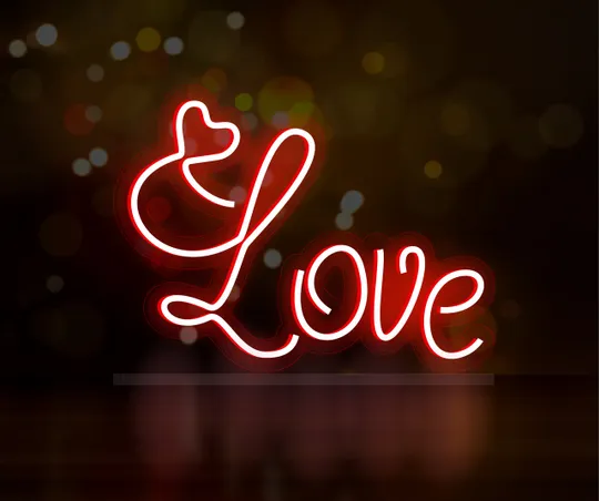 Неоновий світильник Love 220х310 acr-n000033 Ціна