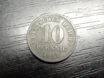 фото, 10 пфенігів Німеччина 1917 цинк