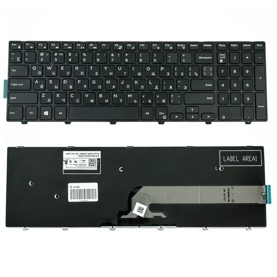Купити Клавіатура для ноутбука DELL (Inspiron: 3541, 3542, 3543, 5542, 5545, 5547) rus, black (оригінал)