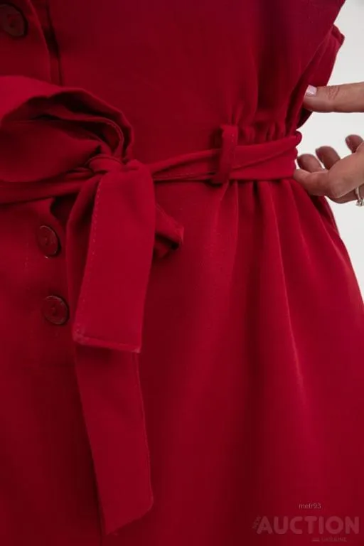 Сарафан свободного кроя, бордового цвета, 119R313 Продаж