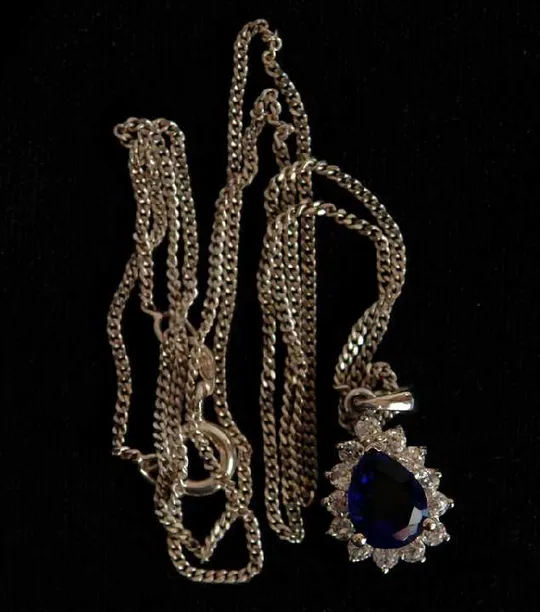 Підвіска DIANA сапфір циркони срібло 925 Austria Продаж