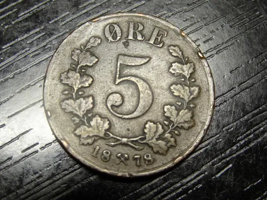 Купити 5 оре 1878 Норвегія рідкісна