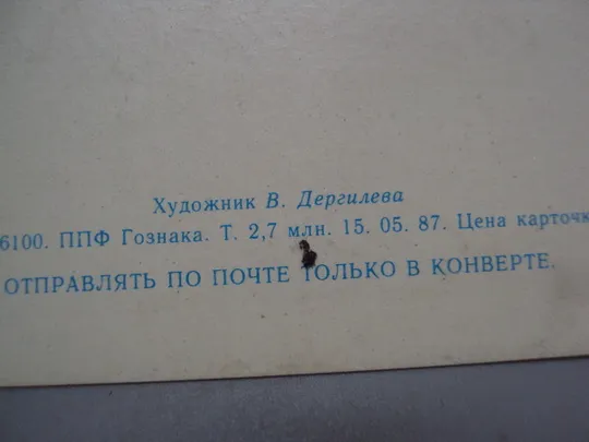 Открытка С праздником 8 марта цветы художник В. Дергилева 1987 год двойная подписанная №17842 Недорого