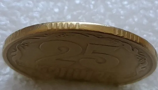 Купити (3426) 25 копійок 1994 1ББк брак гуртильного кільця (варіант) (25 копеек 1994)