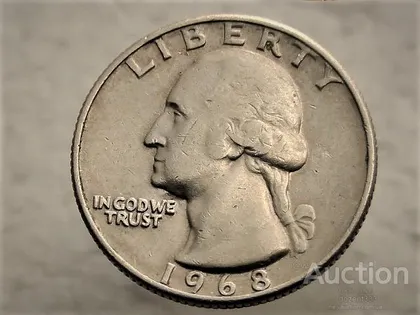 фото, 1/4 доллара 1968 рік Квотер (Вашингтон) США (174)