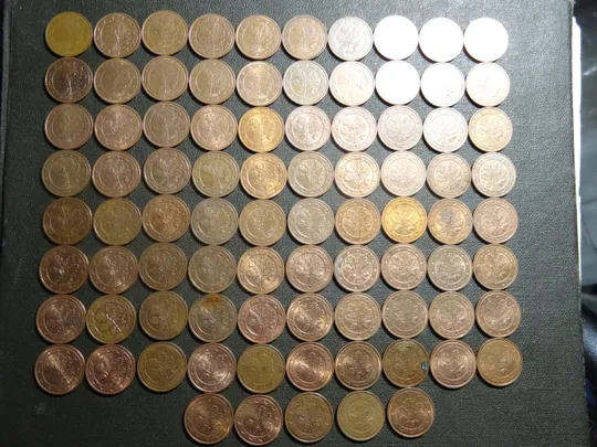 2 євроцента Німеччина (порічниця) 85шт, всі різні Ціна