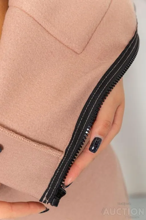 Спорт костюм женский на флисе, цвет бежевый, 102R402 Характеристики