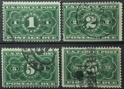 фото, США Parcel Post Postage Due Stamps 1913 JQ PPD1