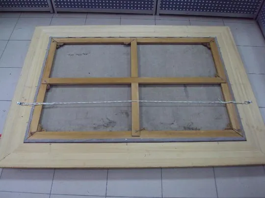 Картина Горный пейзаж горы река Якубек 1961 г. холст, масло в ажурной раме размер 118,6х158 см №186 Характеристики