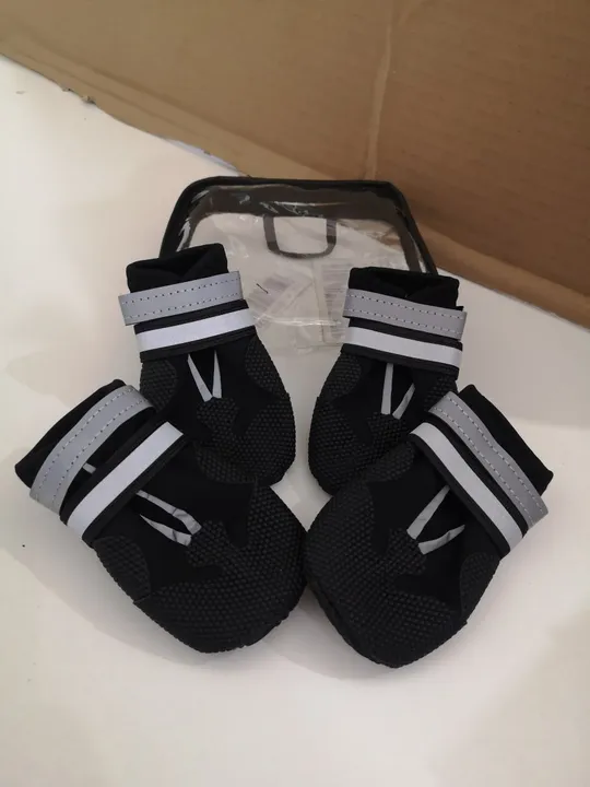 4 шт. водонепроникні чоботи для собак зі світловідбиваючою смугою, що не ковзають, захищають лапи від дощу та снігу(17) Ціна