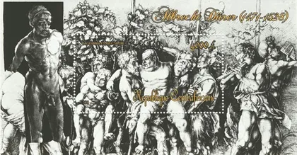 фото, ЦАР-Живопись-Дюрер-2011. Чистый красивый Блок. MNH.